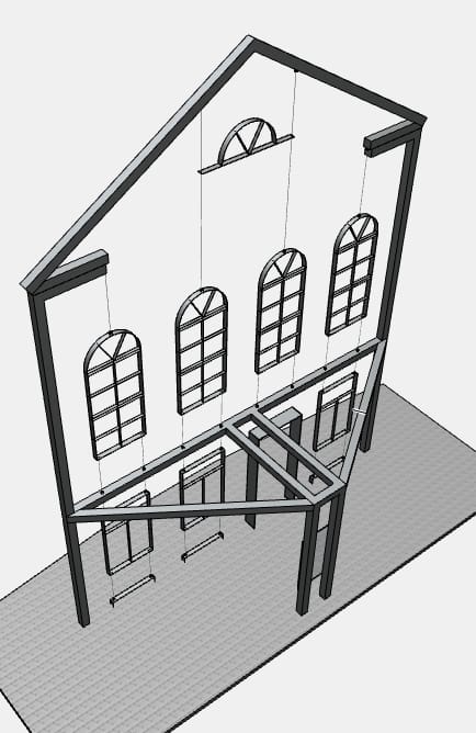 Rückwärtige Ansicht