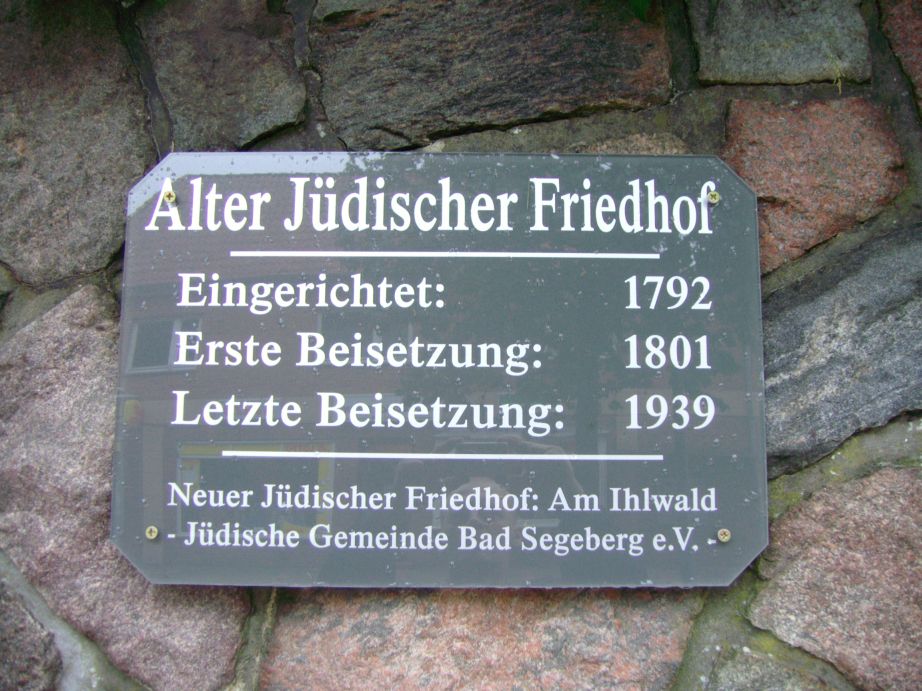 Bad Segeberg - Alter jüdischer Friedhof